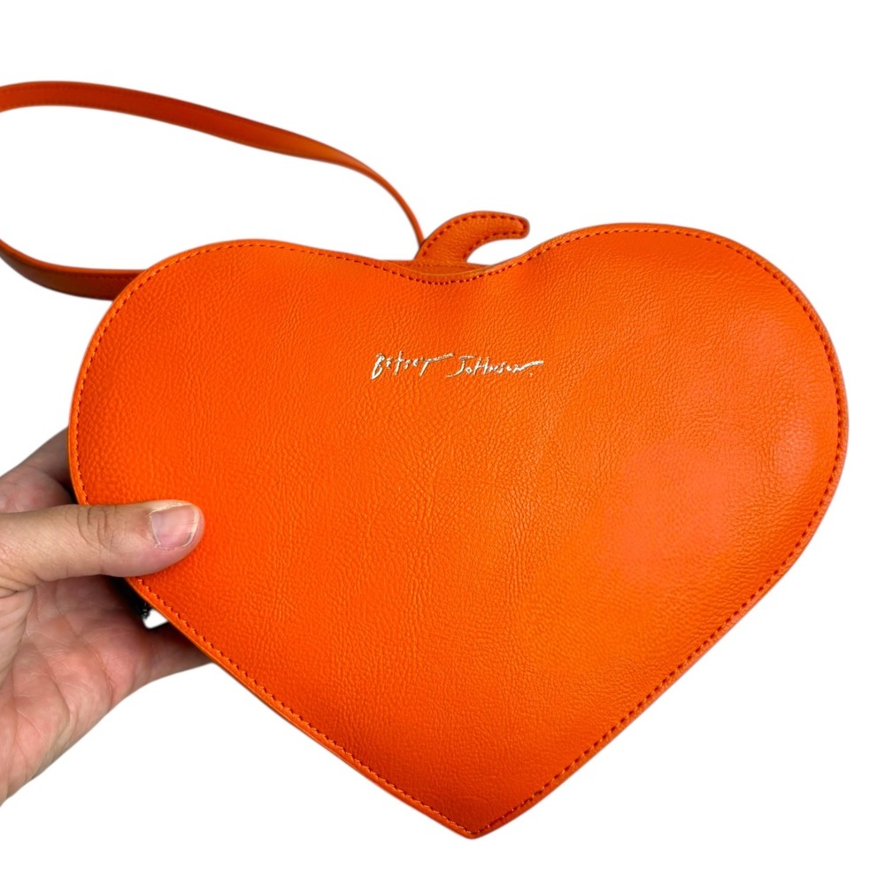 Betsey Johnson Heart Pumpkin Purse Halloween Shoulder Bag Crossbody Funky - Picture 7 of 8